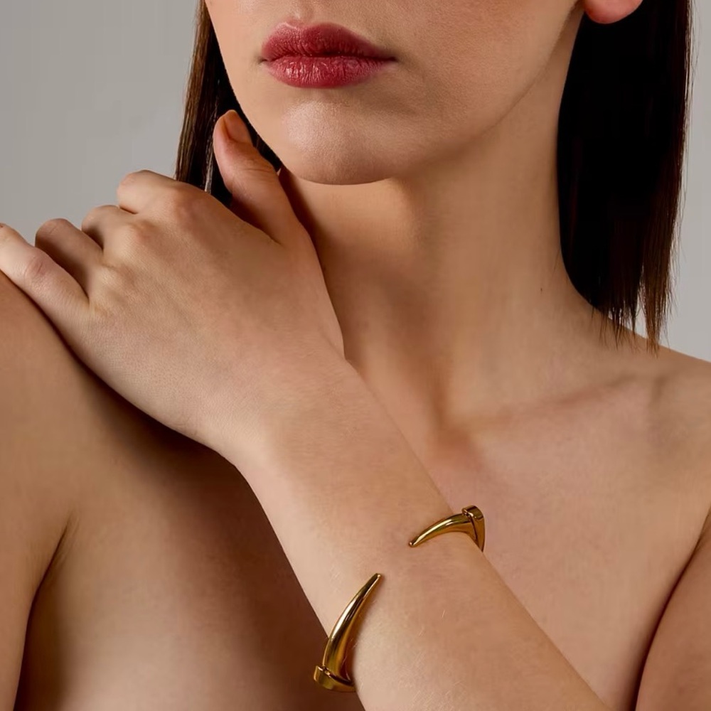 Gold Open Cuff Bracelet - Women